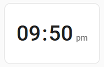 Screenshot of a medium sized, 12 hour clock showing am/pm